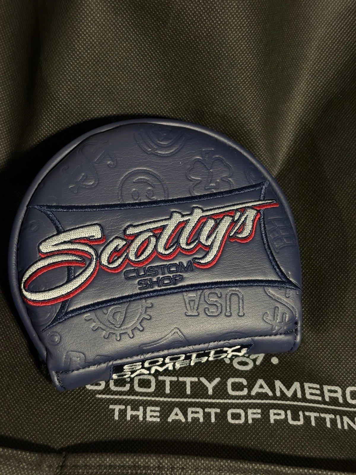 Scotty Cameron Gallery Exclusive Scotty's Stamps Navy Mid Round Headcover