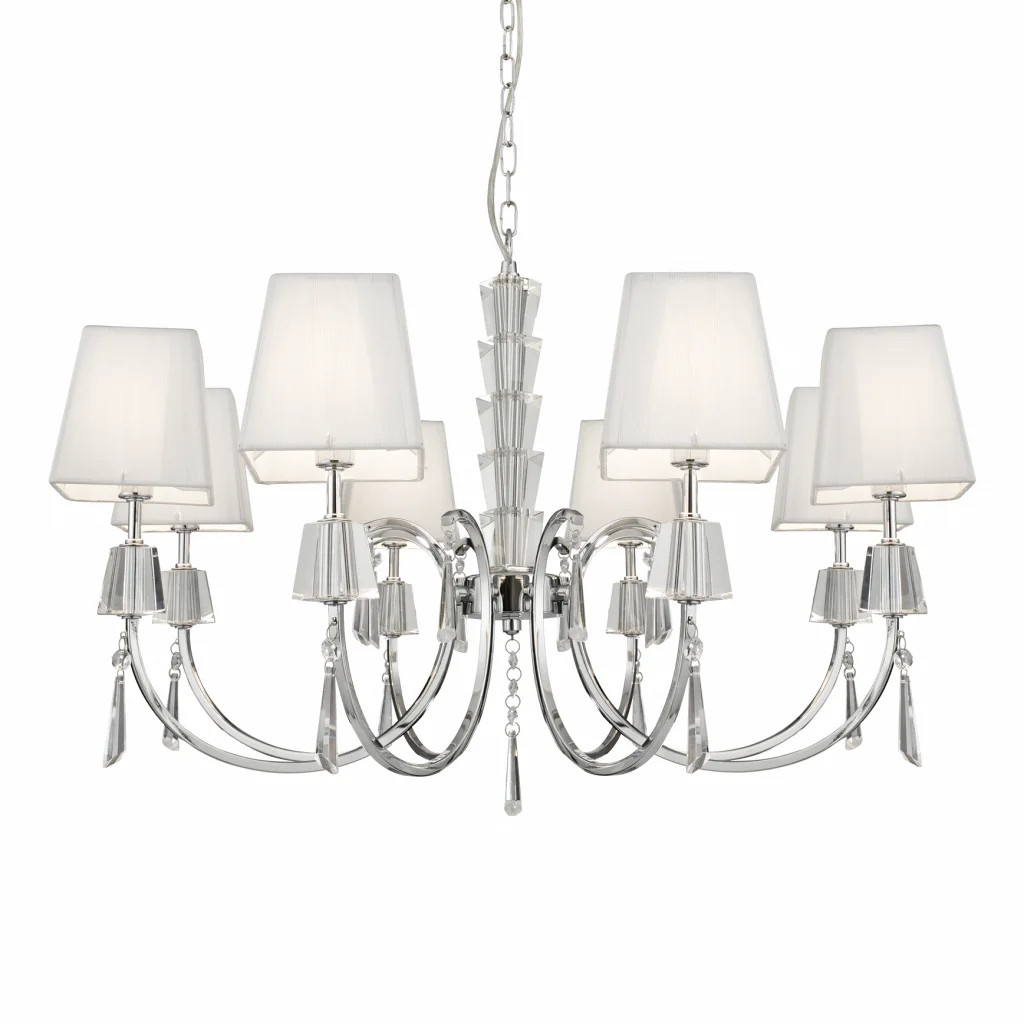 Ceiling Light Silver Portico 8 Chrome Searchlight 6888-8CC