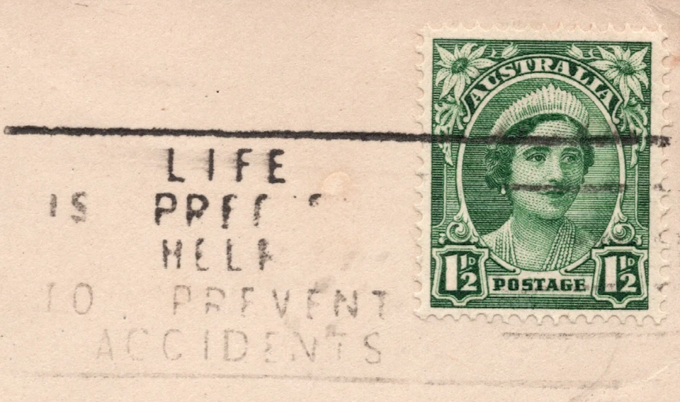 7 JLY 1949 ADELAIDE, S.A. postmark with Elizabeth 1½d  stamp on cover - Image 2 of 3