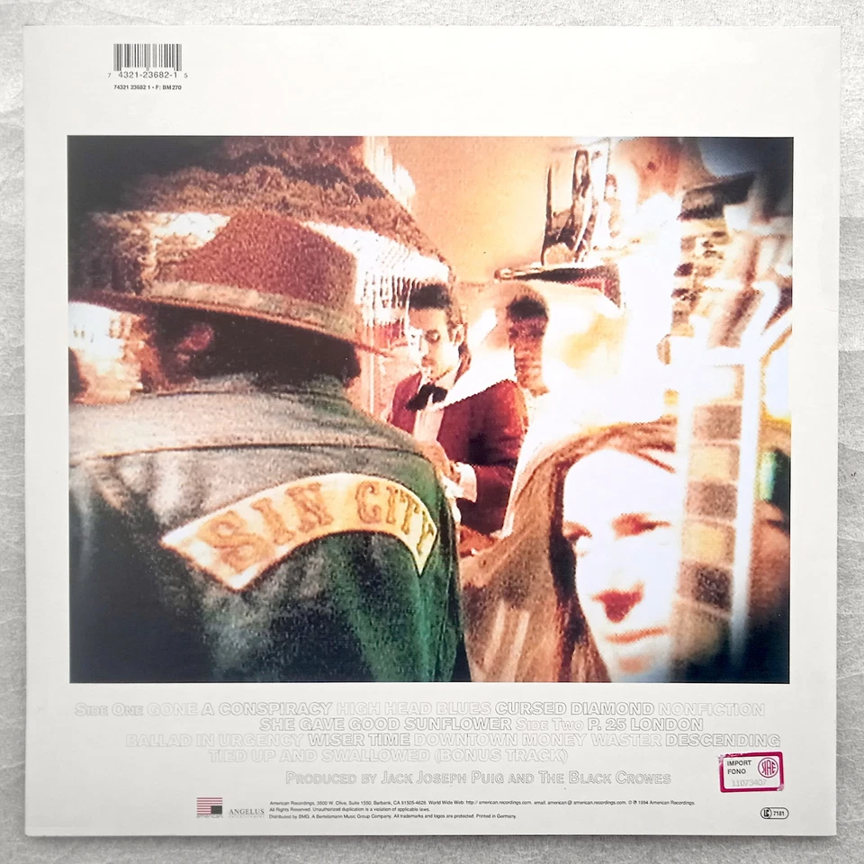 BLACK CROWES - AMORICA - LP - American R. 74321 23682 - GER 1994 - VINILE BIANCO - Immagine 2 di 4