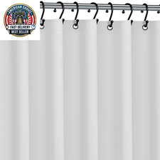 No Smell Shower Curtain Liner 72X72 White - PEVA Plastic Shower Curtain for Bath