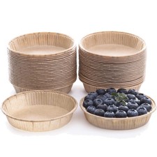 Mini Kuchenform Papier, 50 Stück - Antihaft & Hitzebeständig, Ø 10 cm, für Of...