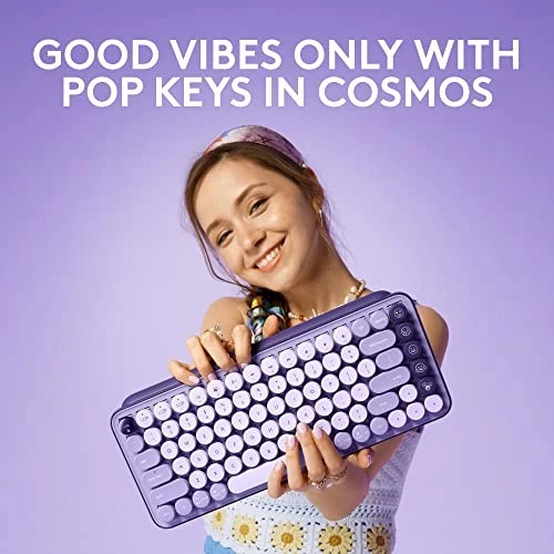 Logitech POP MECHANICAL KEYBOARD WITH CUSTOM EMOJI KEYS, USB, BLUETOOTH COSMOS - Image 2 of 4