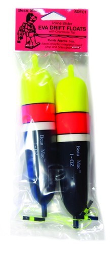 Beau-Mac Dink Drift Floats 5/8" X 3" Double Pack – For Steelhead, Salmon, Trout