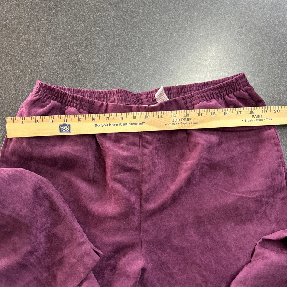 Pantalones de microgamuza púrpura para mujer talla PXL drapers y demonios ajustados espectaculares elásticos Foto 4 de 4