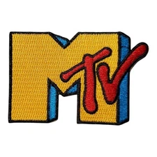  Vintage 90's  MTV Patch. Embroidered. Iron On  3"x2"