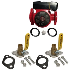 Liquidus 15-6SFC 3 Speed Circulator Pump w/ Solder Flanged Ball Valves [1-1/4"]