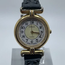 Carriage Timex Watch Womens 27mm Case Black Band Quartz Analog Three Hands