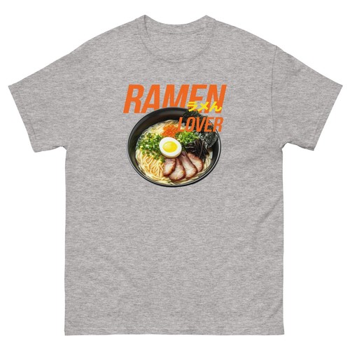 Fun Japanese Food Ramen Art Unisex Short Sleeve Graphic T-shirt - Picture 52 of 70