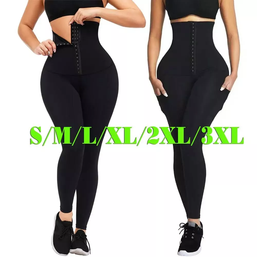 Women's High Waist Yoga Pants Tummy Control Waist Trainer Leggings Corset  Shaper