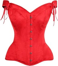 Daisy Corsets Top Drawer Red Satin Steel Boned Corset w/Straps NEW Size 4XL