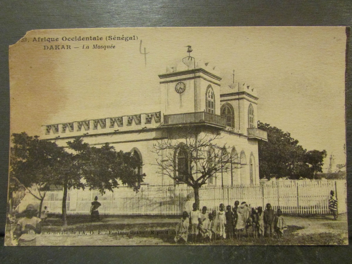 CPA Sénégal Dakar Mosquée - Carte Postale Ancienne - Noir Et Blanc - Années 1900