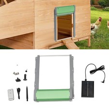 Wall-mounted Automatic Chicken Coop Door Solar Powered w/ Remote Control/ Timer