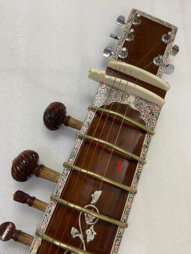 SHANMAKER PROFESSIONAL SITAR, AMAZING SOUND, FLATE BACK, RAVI SHANKAR STY - Bild 6 von 9