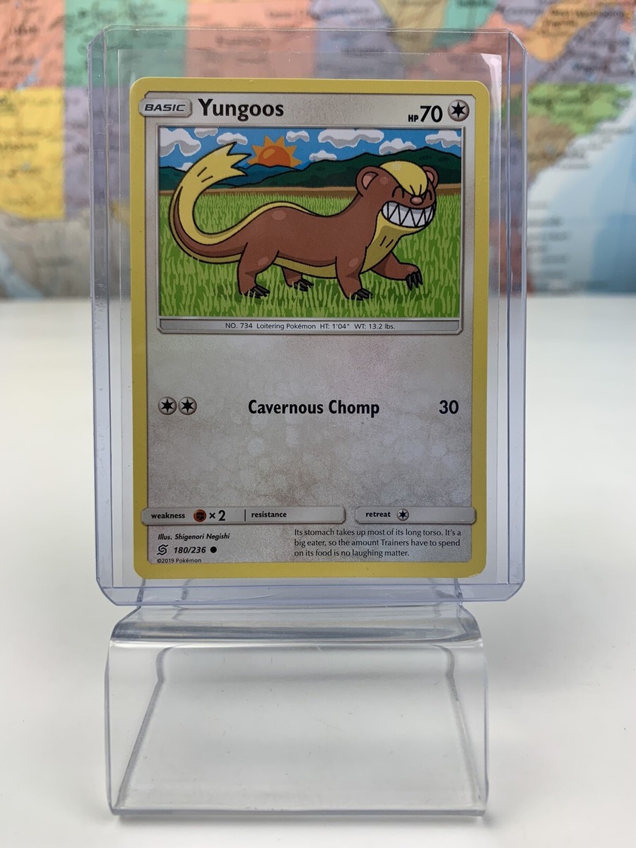 SHIPS SAME DAY Pokemon Card NM Yungoos 180/236 Basic Normal Type 2019  Common