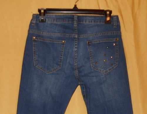V Cristina women's faded denim jeans skinny ankle pants studs distressed 2 $129 - Bild 5 von 5
