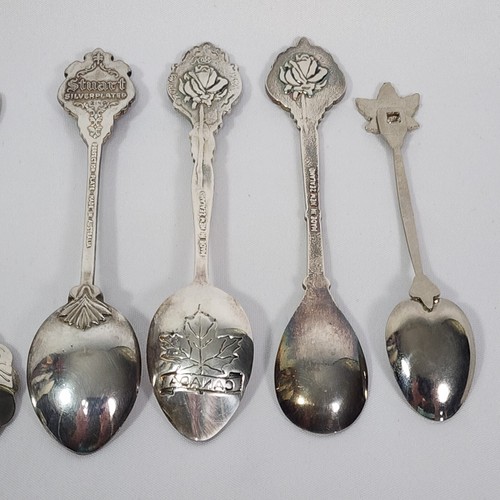 12 Souvenir Spoons Multiple City States NY NV FL Canada Custer House Dakota Terr - Picture 21 of 21