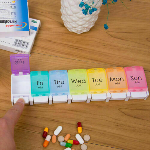 Weekly Pill Organiser Medice Planner for Times Day Reminder Travel Pack of 7 Day - Picture 6 of 7