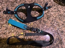 Gooby - Escape Free Easy Fit Harness & Leash for Dogs / Cats  Turquoise Size XS