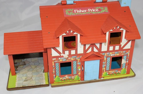 Fisher Price Little People Tudor Family House w/Accessories Vintage