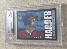 Rare Bryce Harper Original Art Sketch Card Nationals Phillies 1/1 BAS