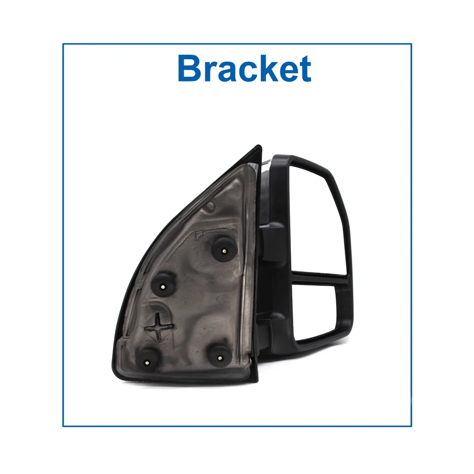 Nuevo estilo par de espejos retrovisores de remolque para 99-16 Ford F250 F350 Super Duty manual cromado Foto 4 de 4