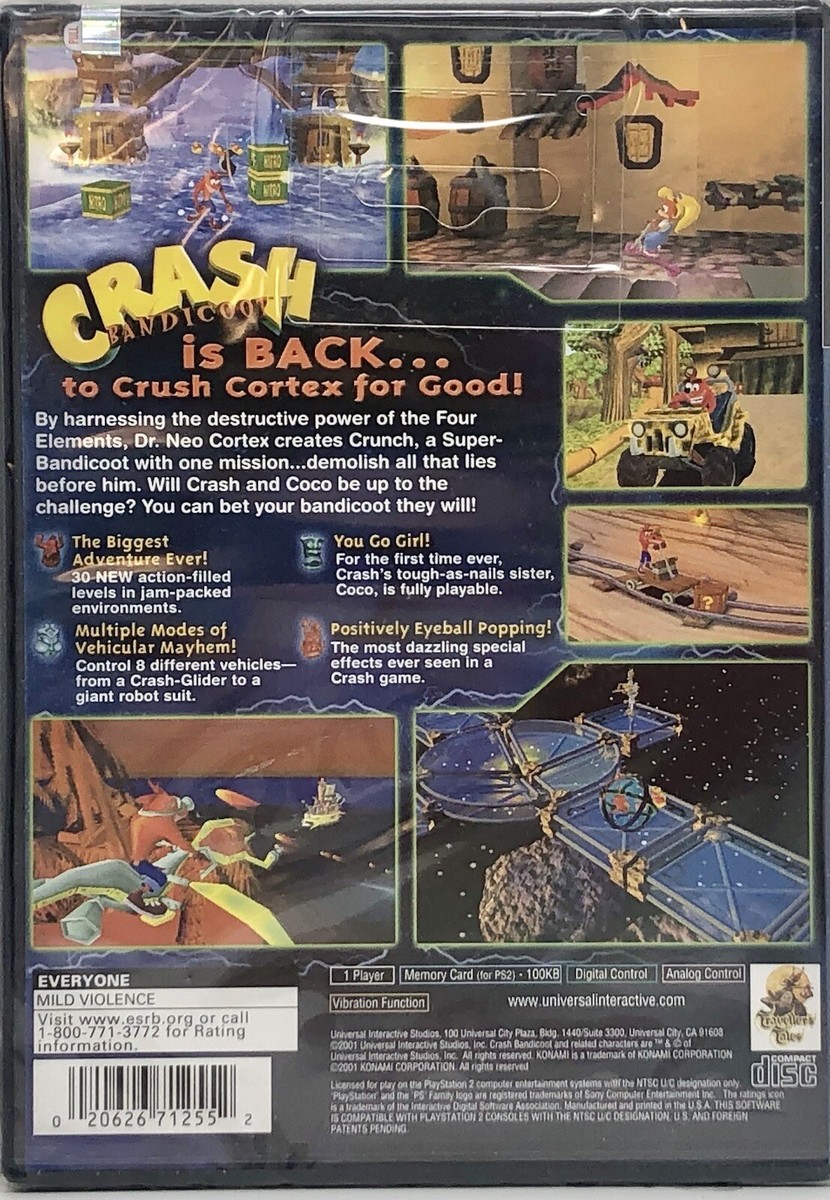 SONY PLAYSTATION 2 Crash Bandicoot-The Wrath Of Cortex Video SONY PLAYSTATION 2 Crash Bandicoot-The Wrath Of Cortex Video