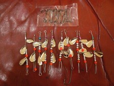 10 x Kokanee & Trout Spinner Lures: Double 11/16" Nickle Indiana Blades - 3"