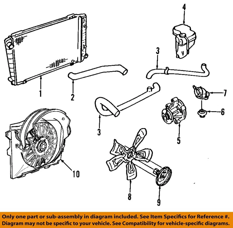 Used Engine Cooling Fan Motor fits: 2005 Ford Crown victoria Fan Assembly Grade Foto 3 de 4