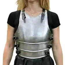 Medieval Female Chest Armor Cuirass LARP Cosplay Costume Body Plate Breastplate