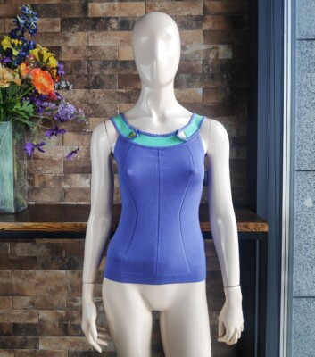 Versace Authentic 2013 Knitted Top in Lavender with Logo Mint 42IT