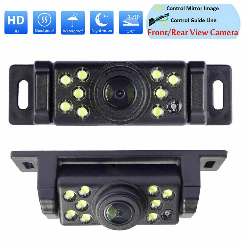 OEM 4.3" Mirror Monitor License plate Backup Camera for Car Front Rear View - Image 3 of 4