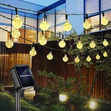 23ft Solar String Lights 50LED Bulbs Waterproof Outdoor Lights for Garden Yard