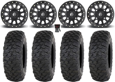 Fuel Vector Beadlock 15'' Wheels Bk 33'' Chicane DS Tires Textron Wildcat XX