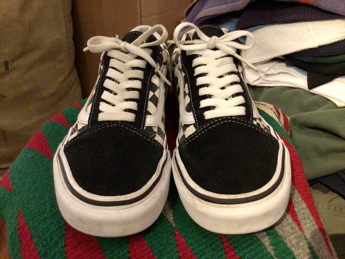 VANS Men 7.0US Old School Checker Flag Size Us 7  Skateboard Ichimatsu Pattern