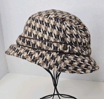 Coach Hat M/L Wool Camel Kangol Style Bucket Hat Womens Used