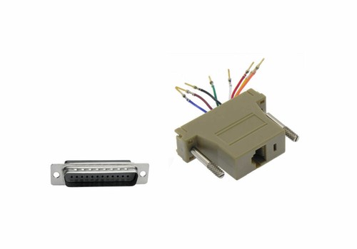 100x DB25 Stecker auf RJ45 Buchse Netzwerk Modular Adapter Konverter Stecker 8P8C - Bild 2 von 2
