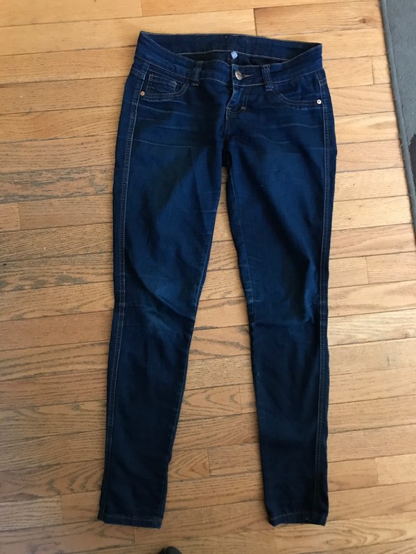 Juniors Vanilla Star blue denim jeans pants jeggings size 1 cotton spandex
