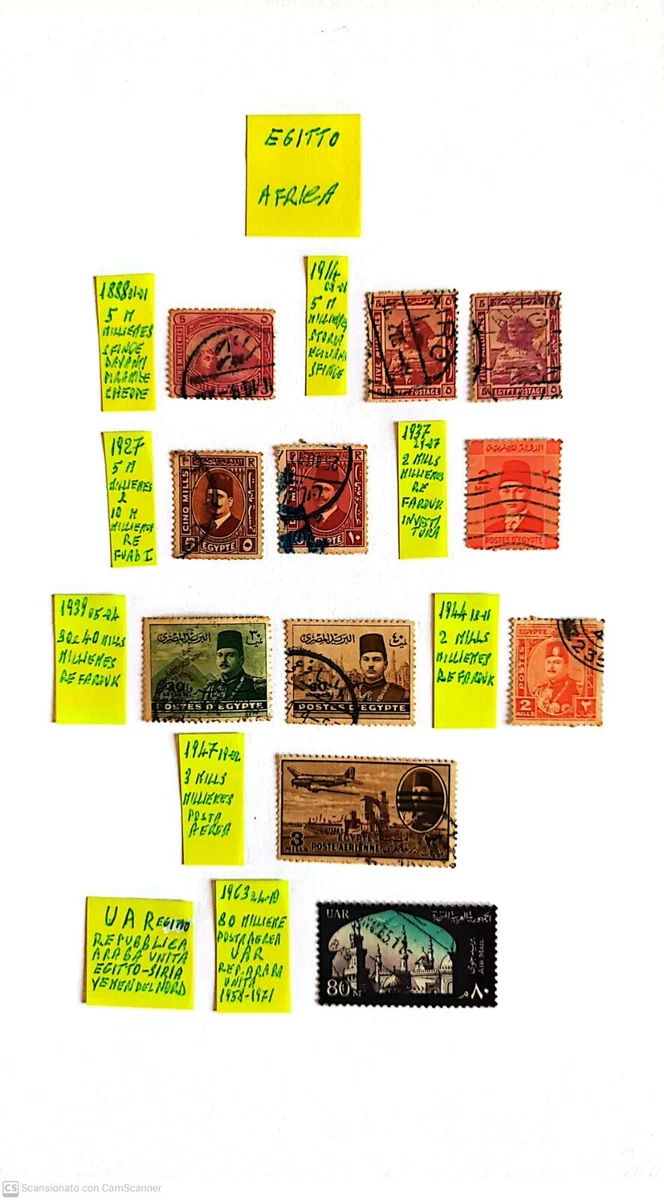 Prophila Collection Egitto – 25 Francobolli Diversi Da Egitto E UAR, Serie Mista Per Collezionisti