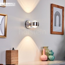 LED Wand Leuchten Lampen Wohn Schlaf Bad Raum Zimmer Beleuchtung Glas Chrom/Weiß