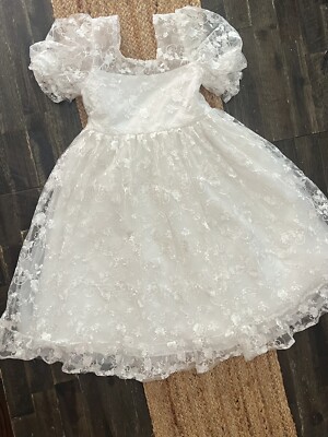 Azazie Flower Girl Dress White Size 6 | eBay