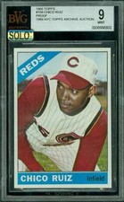 1966 TOPPS LOA # 159 CHICO RUIZ PROOF BGS 9 MAC SOLO FINEST GRADE $500 CARD *