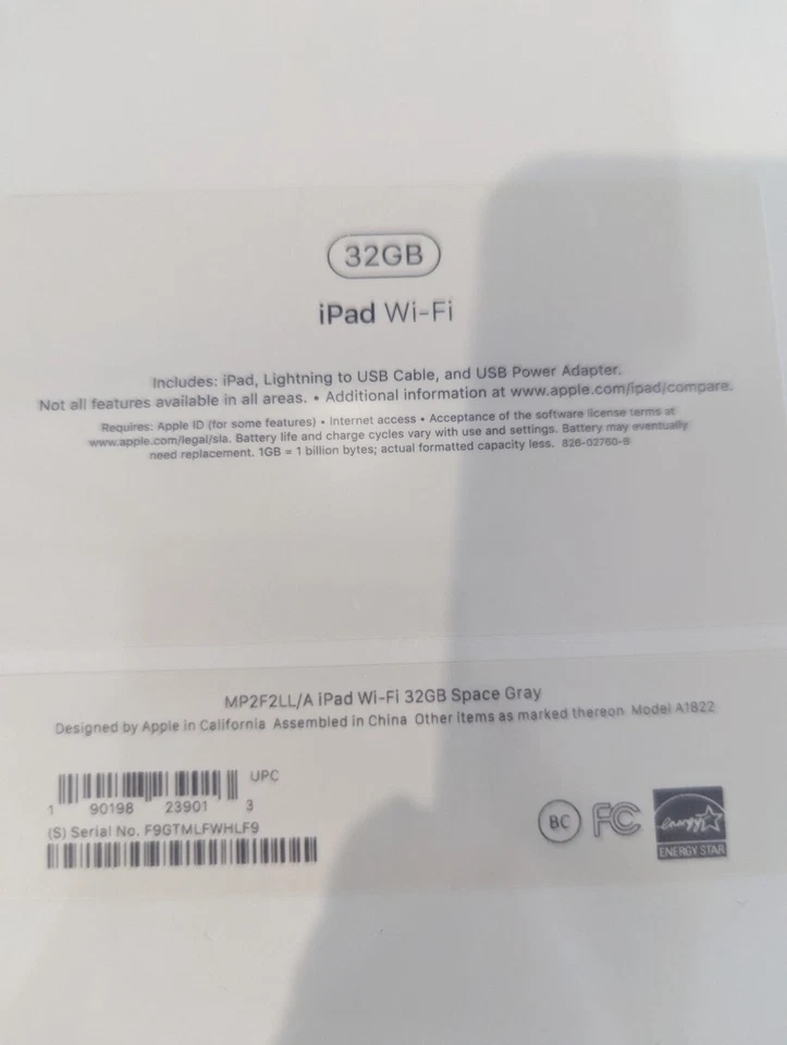 Apple iPad 5th Gen MP2F2LL/A (WiFi) 32GB Space Gray A1822 - Image 4 of 4