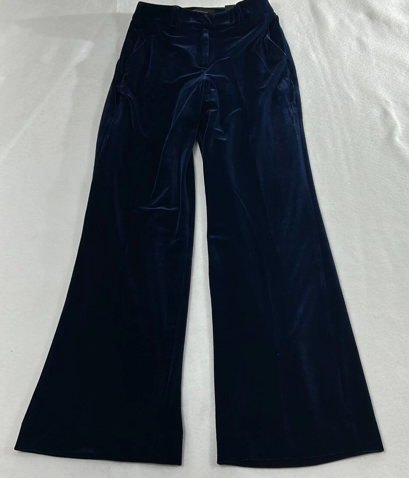 Pantalón pantalón de pierna ancha White House Black Market Byzantine Luna azul talla 4 para mujer