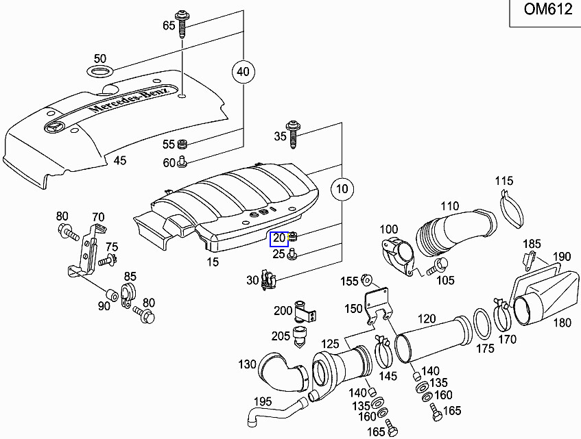 Mercedes Engine Cover Mounting Bolt Grommet Bush Seal A6069970081  