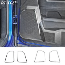 Interior Door Speaker Cover Trim Decor Frame For Dodge Ram 1500 2010-2017 Chrome