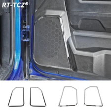 Interior Door Speaker Cover Trim Decor Frame For Dodge Ram 1500 2010-2017 Chrome