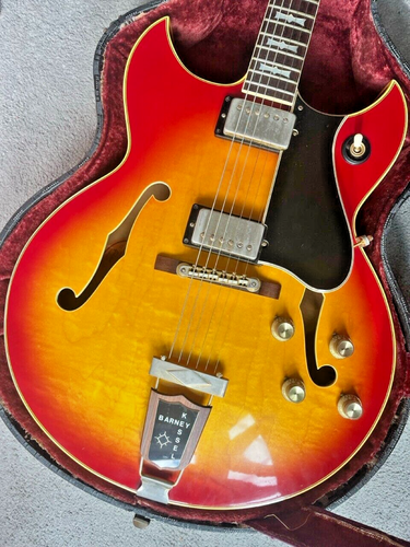 1967 Gibson Barney Kessel Custom Guitar - sunburst - excellent vibrant flaming  - Picture 1 of 9