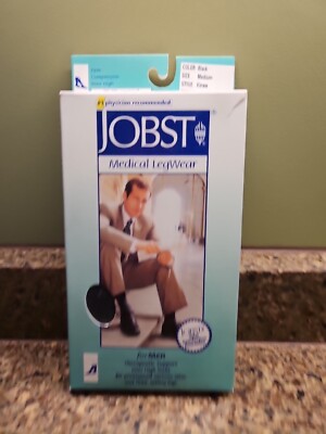 JOBST Medical Firm Compression Knee High Socks Mens Black 20-30 mmHg  #115089
