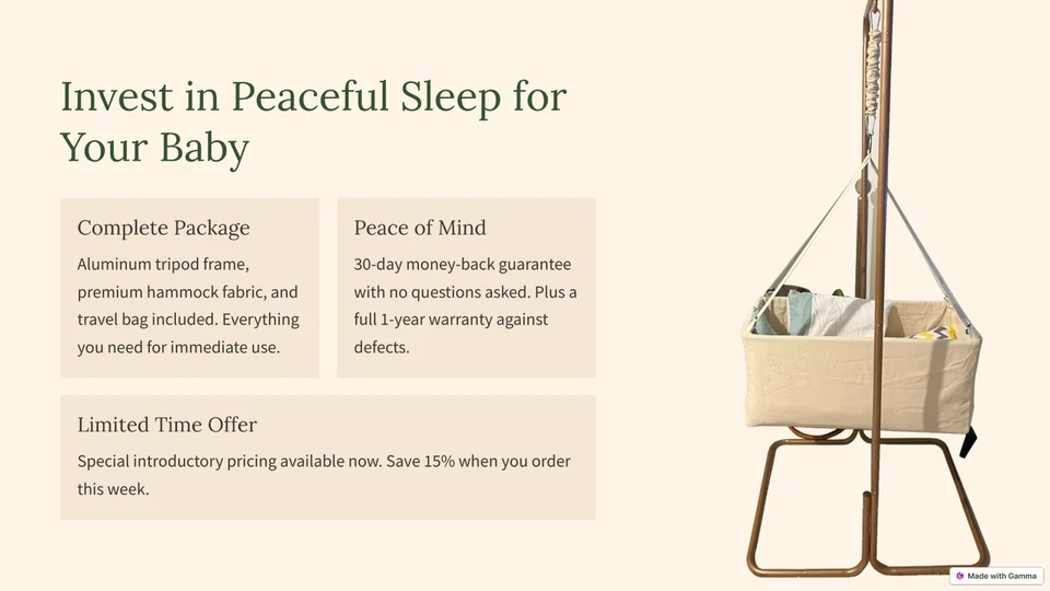 Baby Cradle Canvas Hammock Swing Includes Matt Growing Baby Hanging Baby Hammock - Image 4 of 4